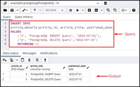 postgresql add multiple rows.